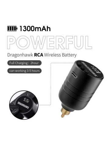 Беспроводной блок питания DragonHawk Mast P185, RCA, 1300 мА·ч