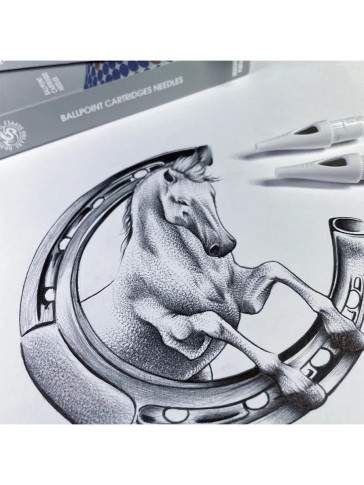 Учебные картриджи DragonHawk Ballpoint, чёрные, 0,5 мм — 10 шт.