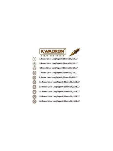 Картриджи Kwadron 3RL 0,30 мм LT 7 мм — 20 шт.