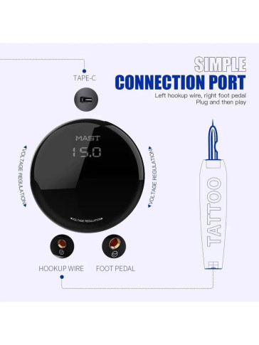 Блок питания DragonHawk Mast Circle, 4–15 В, OLED