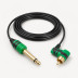 Кабель RCA/Jack, 2 м, зеленый