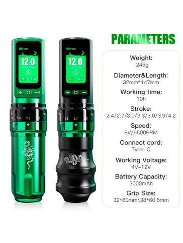 Тату-машинка DragonHawk Mast Fold Pro Year of Snake, ход 2,4–4,2 мм